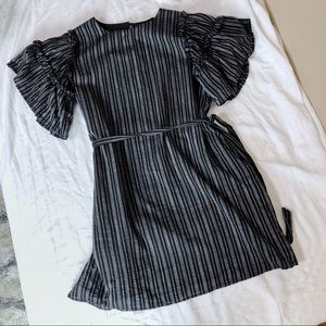 Who What Wear Short Bell Ruffle Sleeve Dress